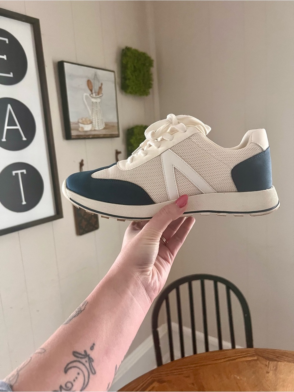 MIA | Casual Cream and Navy Sneaker
